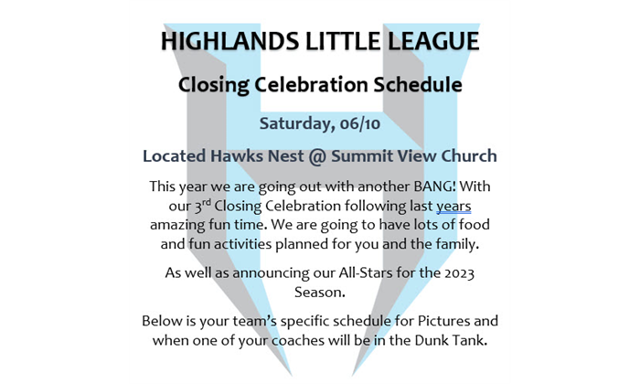 Closing Celebration!